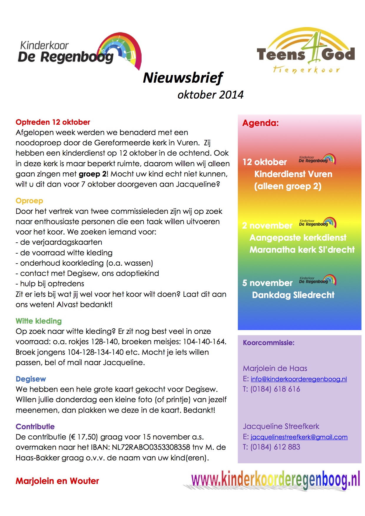 nieuwsbrief oktober 2014